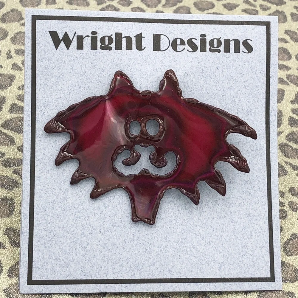 🌼 Crazy Cat Metal Art Artesian Handmade Pin Brooch
